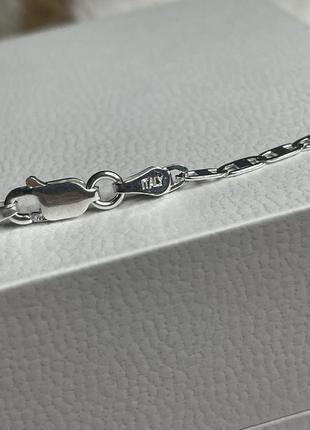 Серебряная крупная цепь цепочка крупная толстая плотная серебро проба 925 новая с биркой италия4 фото