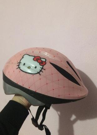 Спортивний велосипедний шолом hello kitty