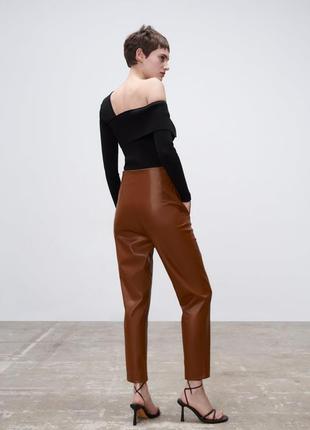 Zara штани з екошкіри5 фото