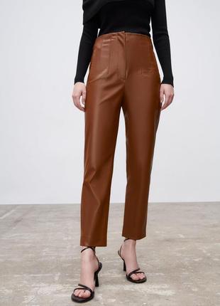 Zara штани з екошкіри2 фото