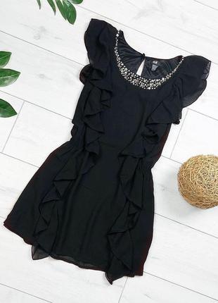 Чёрное платье с бисером