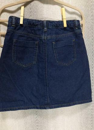 100% котон. дитяча джинсова спідниця на ґудзиках на дівчинку 11 років. пакистан2 фото