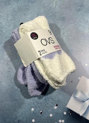 Комплект плюшевих довгих шкарпеток зі стопами ovs1 фото