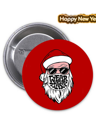 Значок badge happy new year з новим роком новорічний