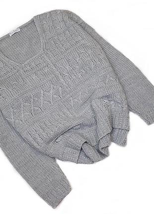 Серый свитер оверсайз світер