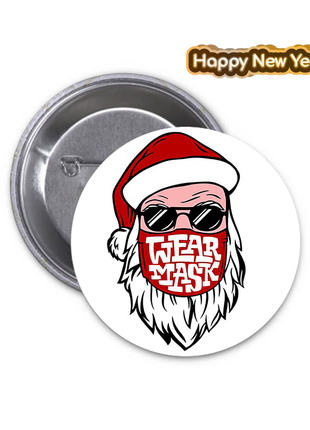 Значок badge happy new year с новым годом новогодний