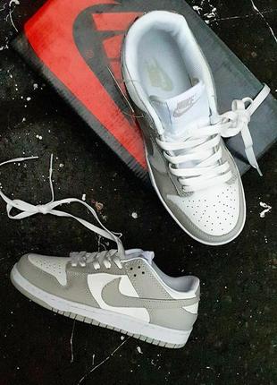 Кросівки nike sb dunk low grey white5 фото