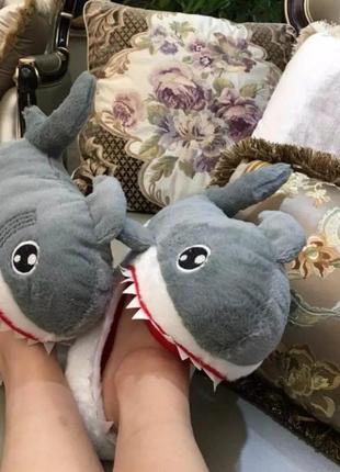 Тапочки іграшки для кігурумі плюшеві акули тапки дитячі1 фото