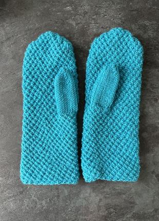 Теплі рукавички, ручної роботи4 фото