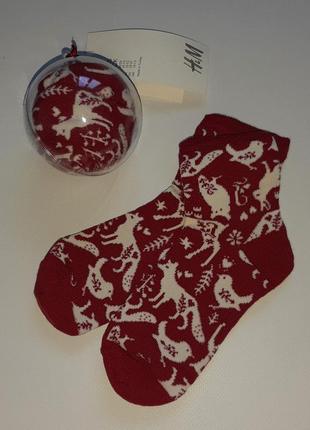 Новорічні шкарпетки h&amp;m розміри 28/30 і 31/335 фото