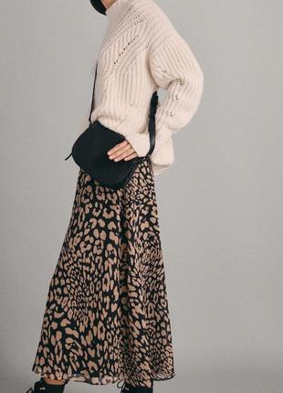 Спідниця massimo dutti, леопардовий принт