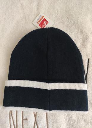 Швейцарська шапка – темно-синій і білий2 фото