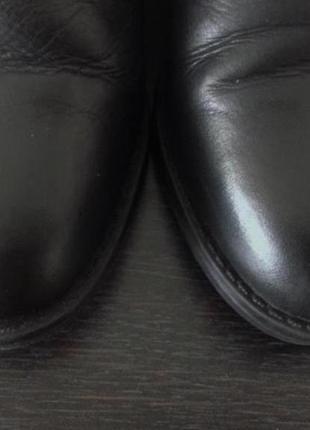 Кожаные ботинки челси полусапоги на невысоком толстом каблуке р.373 фото