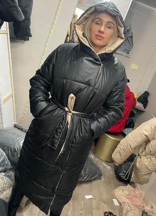 Жіноча женская двухстороняя куртка пальто