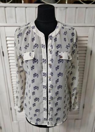 Блузка сорочка з совами шифонова блузка з рукавами1 фото