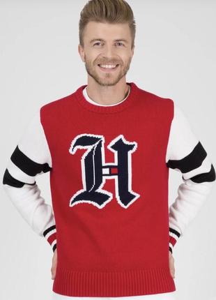 Чоловічий червоний светр tommy hilfiger