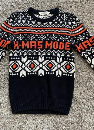 Зимовий светр різдвяний h&m1 фото