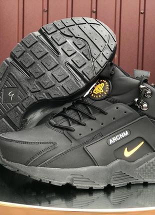 Ботинки зимние 42 размер, меховые,  натур. нубук,  кроссовки зимние nike huarache4 фото