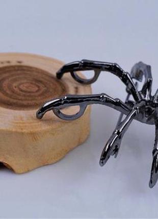 Брошь бижутерная паук с жемчугом им. арт. 03308