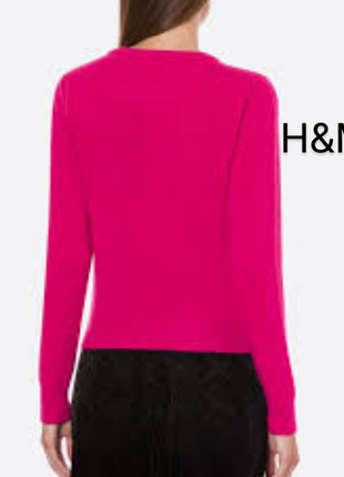 Новий светр принт фуксія бренду h&m uk 8-10 eur 36-38