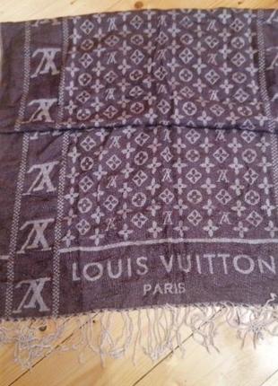 Теплий шарф палантин louis vuitton monogram