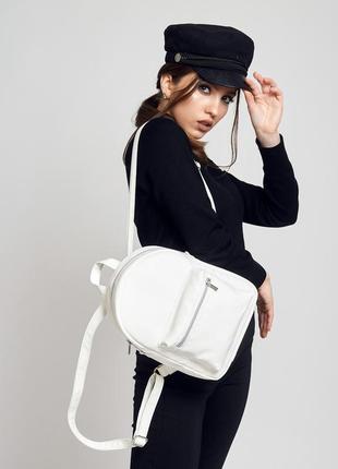 Жіночий рюкзак sambag brix білий10 фото