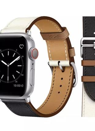 Шкіряний ремінець для apple watch4 фото