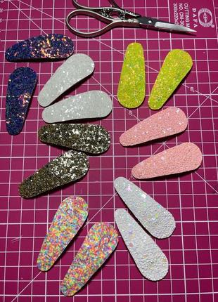 Заколочки клік-клак глітерні