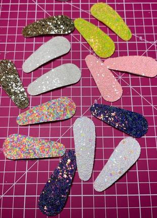 Заколочки клік-клак глітерні