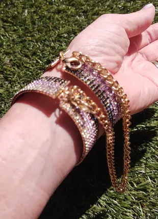 Лакшери браслеты с кристаллами rianne s: diamond cuffs, подарочная упаковка стразы5 фото