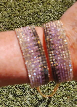 Лакшери браслеты с кристаллами rianne s: diamond cuffs, подарочная упаковка стразы6 фото