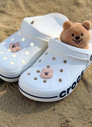 Оригинал кроксы женские белые crocs bayaband white