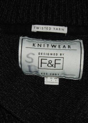 Мужской свитер кофта на пуговицах-f&f-l-откидной воротник-новый!5 фото