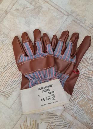 Шкіряні рукавиці ansell activarmr опт1 фото