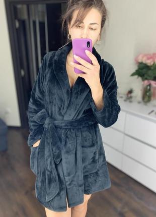 Плюшевий халат victoria's secret short cozy robe3 фото