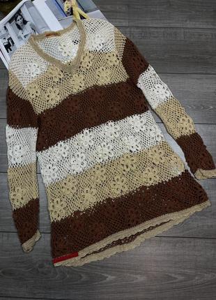 Оригінальний светр crochet sweater печворк prada