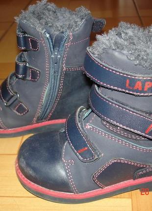 Зимние кожаные ботинки, сапоги lapsi, размер 256 фото