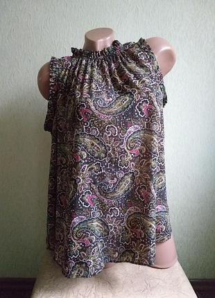 Gap. блуза американка. туника трапеция. цветочный принт.