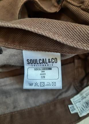 Коричнeві джинси soulcal&co чоловічі чоловічий одяг4 фото