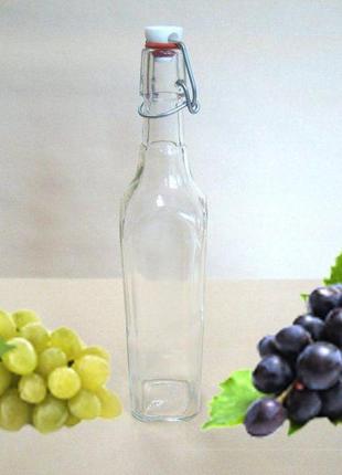 Пляшка з бугельним корком скло — 0,5 літра пляшка штоф для напоїв олії оцту2 фото