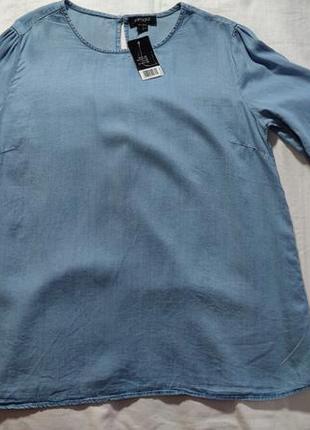 Женская блузка джинсовая esmara, размер l, синий5 фото