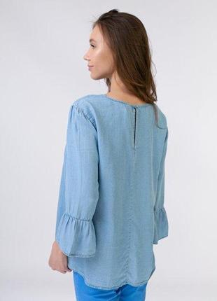 Женская блузка джинсовая esmara, размер l, синий3 фото