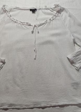 Женская блуза свободного кроя esmara, размер m, белый1 фото