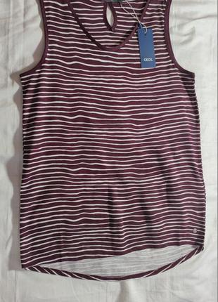 Жіноча майка в смужку вільного крою cecil, розмір xs