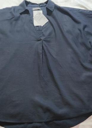 Женская однотонная блуза свободного кроя yessica (c&a), размер m, темно синий