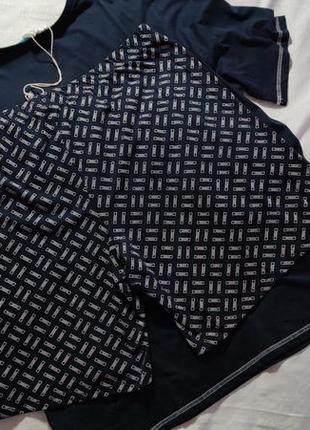 Мужской комплект футболка и шорты royal class, размер xxl, темно синий8 фото
