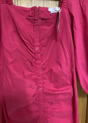 Новое розовое стильное миди платье по фигуре 50-52 р reserved5 фото