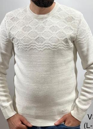 Стильний, однотонний, теплий чоловічий светер