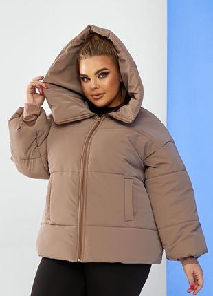 Зимова жіноча куртка oversize2 фото