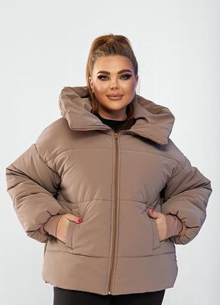 Зимова жіноча куртка oversize1 фото